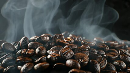 Wall Mural - Coffee Beans and Smoke