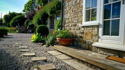 Wall Mural - Stone Path Leading To Building