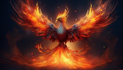 Wall Mural - fiery background