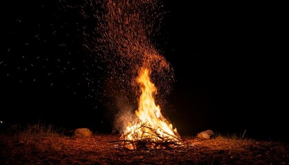 Wall Mural - fire in the fireplace