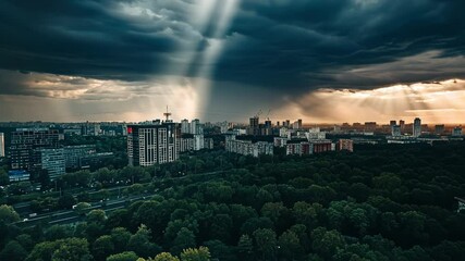 Poster - Cityscape from skyscraper