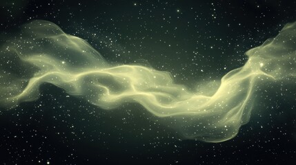 Wall Mural - Digital abstract with soft fluid shapes glowing against a dark cosmic background