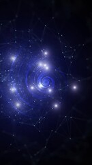 Wall Mural - abstract loop light blurred spiral with lights motion vertical background.