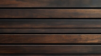 Wall Mural - Wooden wall background with horizontal slats, texture of natural wood paneling for interior design or backdrop, furniture, home decore