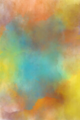 Wall Mural - Abstract watercolor digital art painting soft focus for texture background