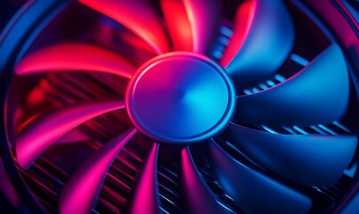 Poster - Close-up of a colorful computer fan showcasing its design and functionality.