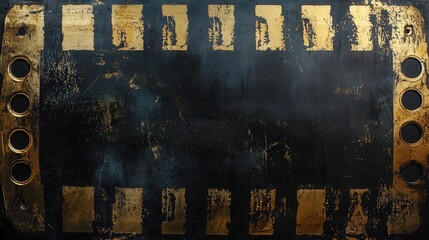 Wall Mural - imagine a dark, velvety black background with distressed gold scratches layered across it.