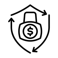 Wall Mural - Financial Security Icon