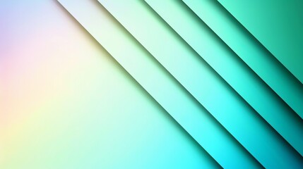 Wall Mural - Abstract geometric background featuring layered teal and pastel colors, creating a soft, modern aesthetic ideal for digital design.