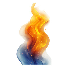 Wall Mural - abstract gold blue flowing wave energy design