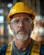 © Javier - Man Wearing Hard Hat, Safety Glasses, and Safety Harness