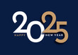 © Kirsty Pargeter - Happy New Year background with minimal numbers design