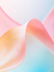 Aufkleber - Pastel Abstract Economic Flow with Soft Curves and Minimalist Design