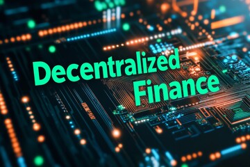 Poster - Dynamic Modern Cryptocurrency and Blockchain Network Visualization Featuring Bold Green Text