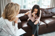 © peopleimages.com - Woman, therapist and crying for counselling, help and empathy with support in office. Psychologist, sad patient and advise for stress, anxiety or depression for mental health consultation on couch
