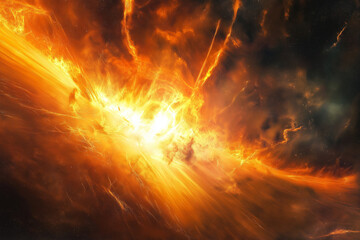 Wall Mural - bright solar flare design background