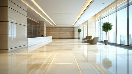 Canvas Print - Modern Office Building Lobby Interior Design