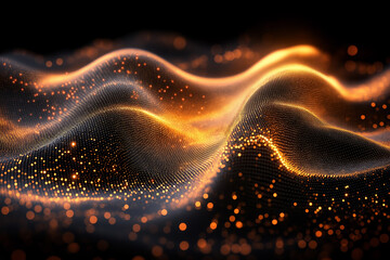Wall Mural - Abstract succinct gold wave
