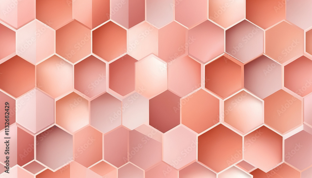 BAREEZE PEACH HEXAGONS SEQUENCE main image 0