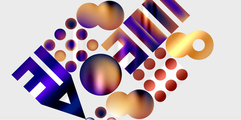Aufkleber - Circles and triangles modern art. Vector Illustration For Wallpaper, Banner, Background, Card, Book Illustration, landing page