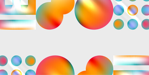 Aufkleber - Circles and triangles modern art. Vector Illustration For Wallpaper, Banner, Background, Card, Book Illustration, landing page