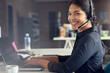© peopleimages.com - Portrait, call center and email with business woman in office for communication, contact us and laptop. Telemarketing, crm and help desk with person in agency for consulting and customer support