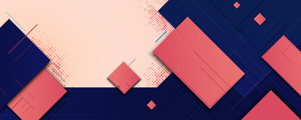 Wall Mural - abstract square geometric pattern background image, banner design, advertising material