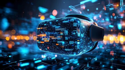 Poster - Futuristic perspectives augmented reality headsets revolutionizing digital interaction in virtual tech environments