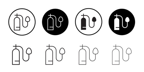 Oxygen icon Flat line illustration