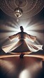 © organik - Sufi whirling dervish (Semazen) dances at . Semazen conveys God's spiritual gift to those are witnessing the ritual.