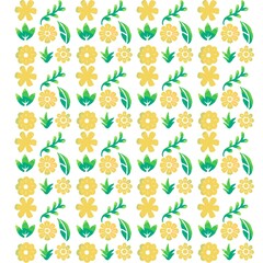 Wall Mural - Minimalistic Isolated Seamless floral pattern set and pack of flowers and plants on white background colourful wallpaper paper wrap Tulip tulips and rose roses
