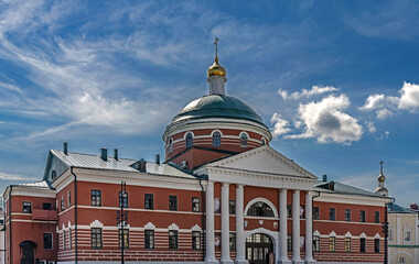 Wall Mural - Holy Cross cathedral, Our Lady monastery in Kazan, Russia	