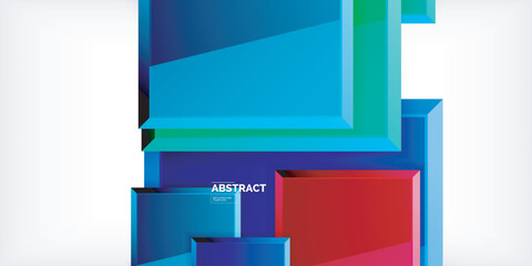 Wall Mural - shiny glossy metallic or plastic square design background. vector illustration for wallpaper, banner