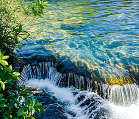 Wall Mural - waterfall in the forest