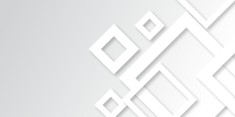 Wall Mural - abstract white and grey triangle overlay texture background. modern elegant white gray banner backgr