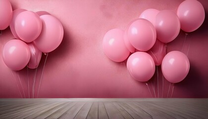 Wall Mural - texture of pink balloons as wall background