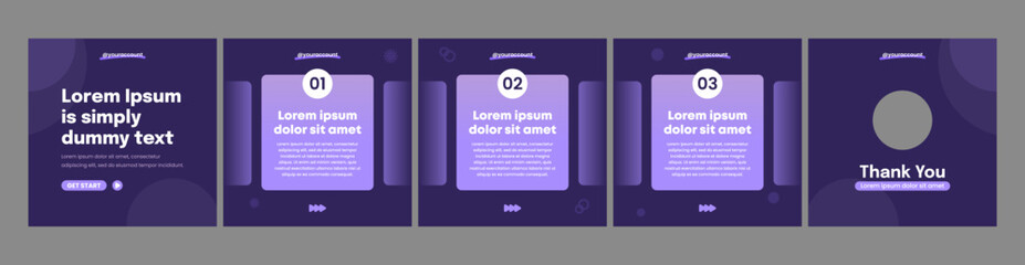editable carousel slide template for social media posts