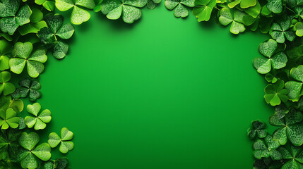 Wall Mural - St patricks day holiday background with copy space illustration