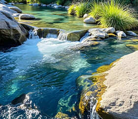 Wall Mural - waterfall in the forest