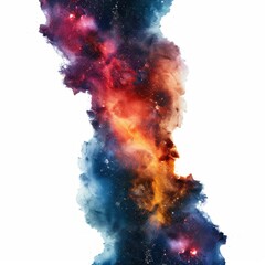 Wall Mural - vivid nebula and starfield creating a colorful and ethereal cosmic cloud formation
