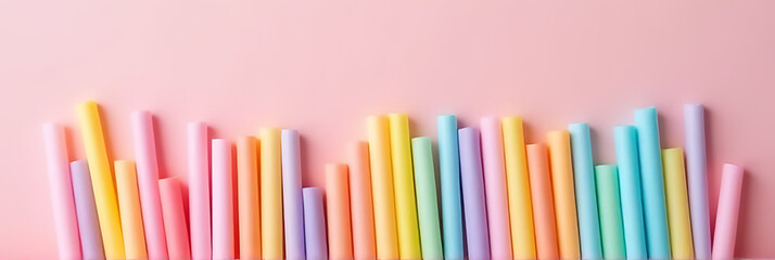 pastel colored straw collections in a variety of colors add a pop of fun to parties and celebrations