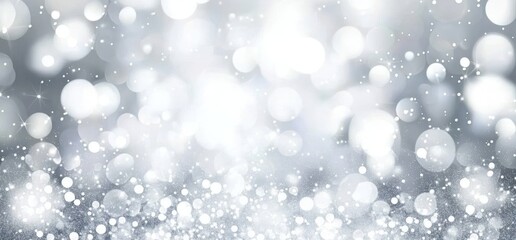Wall Mural - Abstract bokeh background featuring soft, blurred white lights.