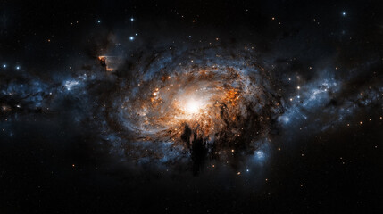 Wall Mural - cosmic swirl: a mesmerizing spiral galaxy unfolds in a breathtaking display of celestial wonder, sho
