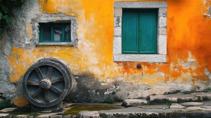 Canvas Print - old abandoned building