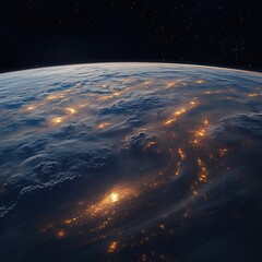 exploring earth from spacestunning nighttime view of cities and lights outer space digital art cosmi