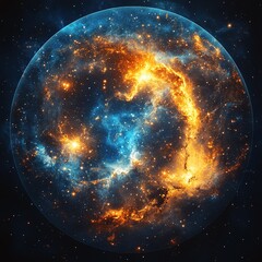 Wall Mural - exploring cosmic wondersnebulae in deep space astronomy art dark universe celestial viewpoint galact