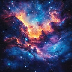 Wall Mural - exploring cosmic wondersnebula imagery from deep space astrophotography starry environment celestial