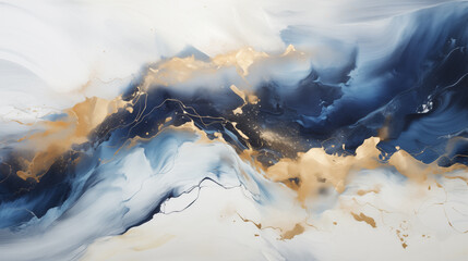 Aufkleber -  Marble effect background. Fluid art texture. Backdrop with abstract mixing paint effect. Mixed paints for interior poster.