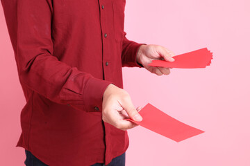 Wall Mural - 50s Man in red shirt