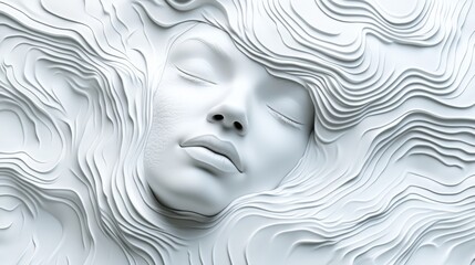 Wall Mural - a 3d illustration of lines and rays abstracted on a wavy surface, showcasing the beauty of flowing n